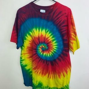 Rainbow Tie Dye Short Sleeve Tshirt